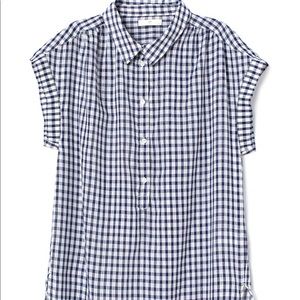 dolman sleeve plaid blouse